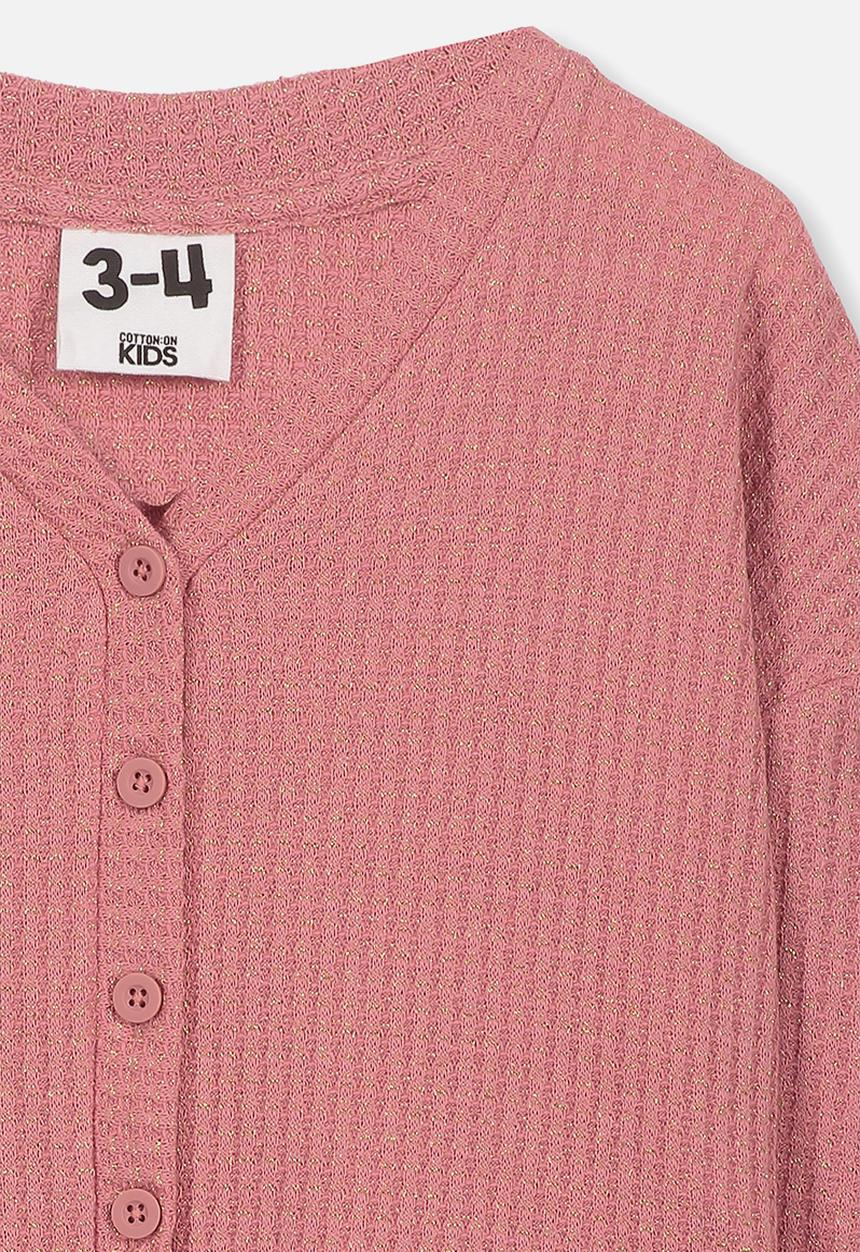 Cotton On - Bexley button through top - pink