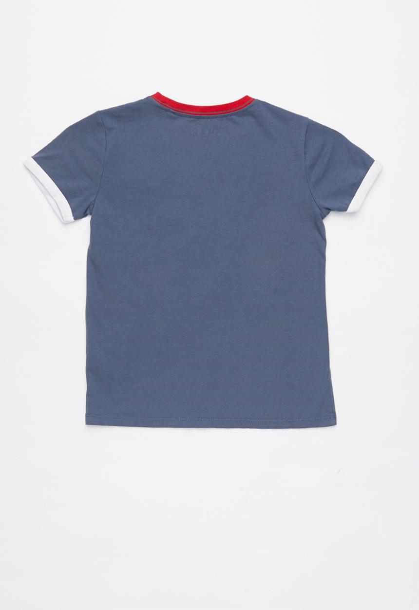 GUESS - Short sleeve guess embroided tee - blue