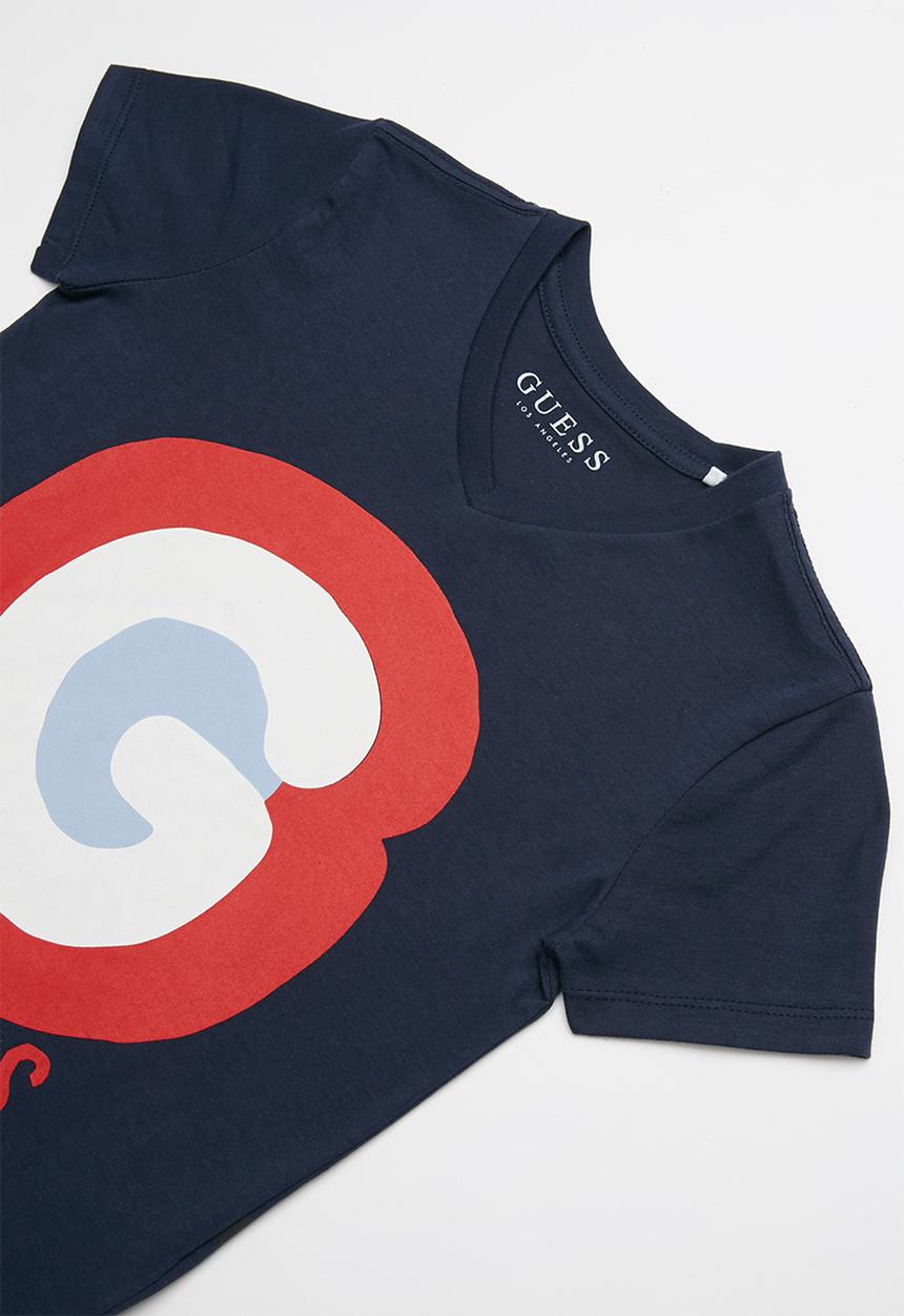 GUESS - Short sleeve retro tee - navy