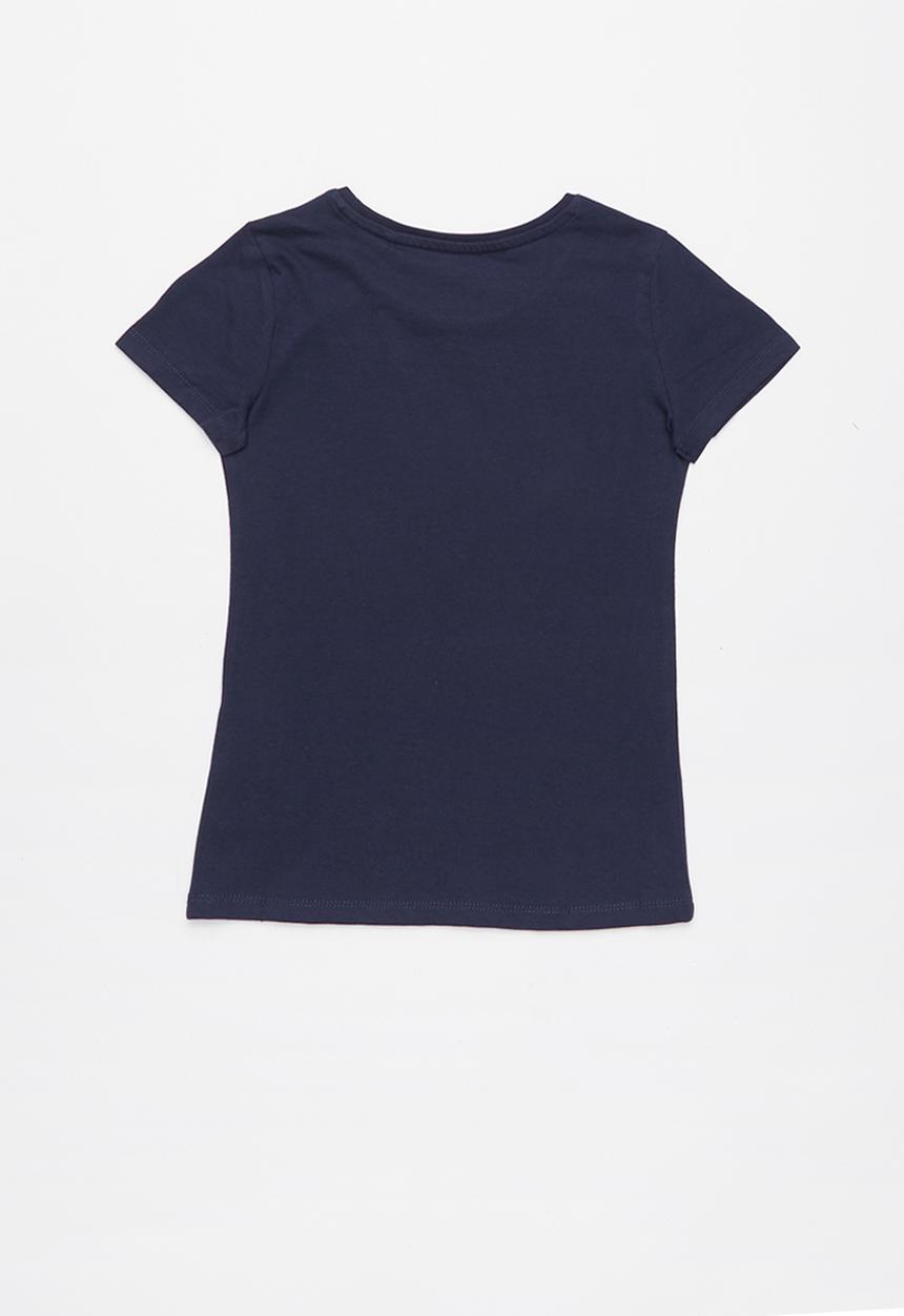 GUESS - Short sleeve tri fall off guess tee - blue