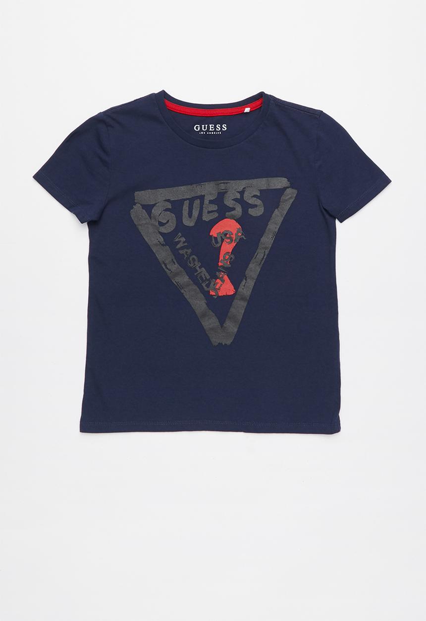 GUESS - Short sleeve guess platisol tee - navy