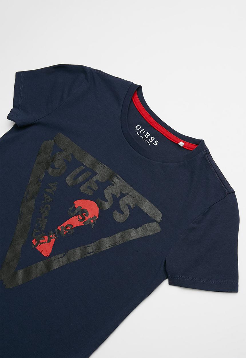 GUESS - Short sleeve guess platisol tee - navy