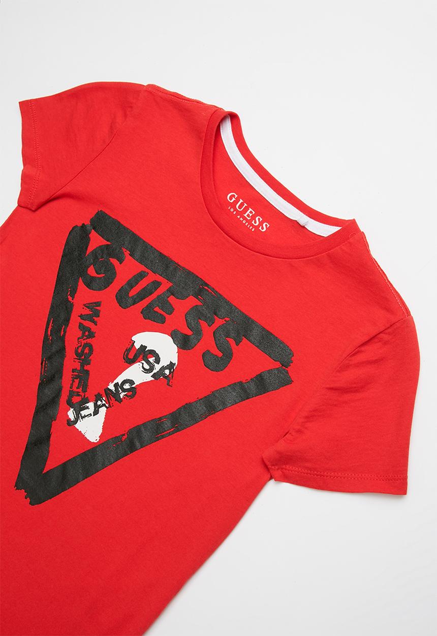 GUESS - Short sleeve guess platisol tee - red