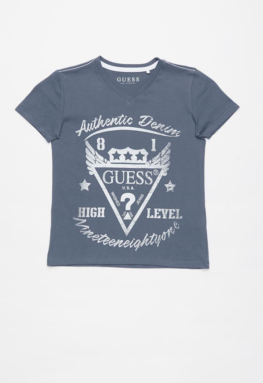 GUESS - Short sleeve guess high level tee - blue
