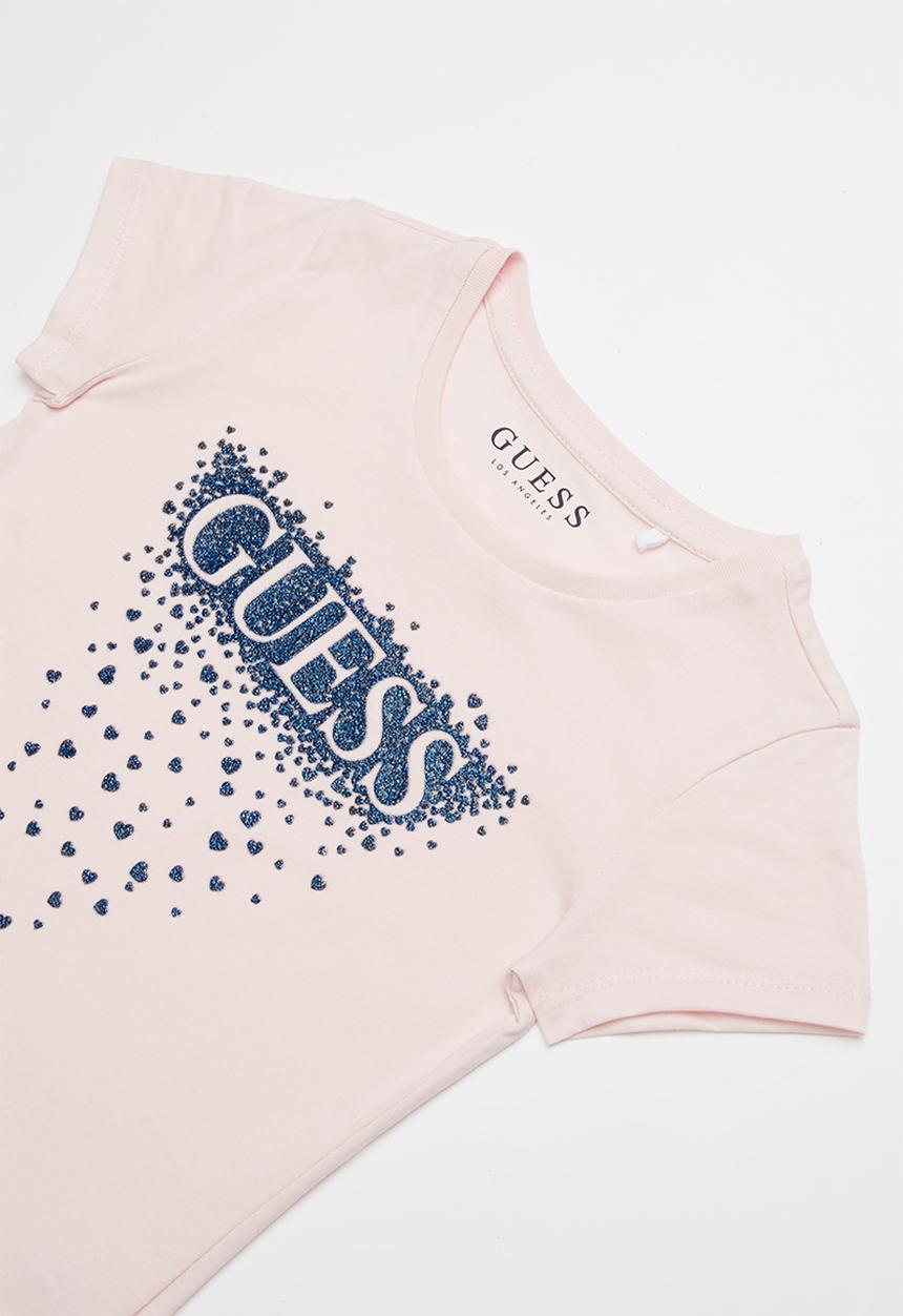 GUESS - Short sleeve star fall tri tee - pink