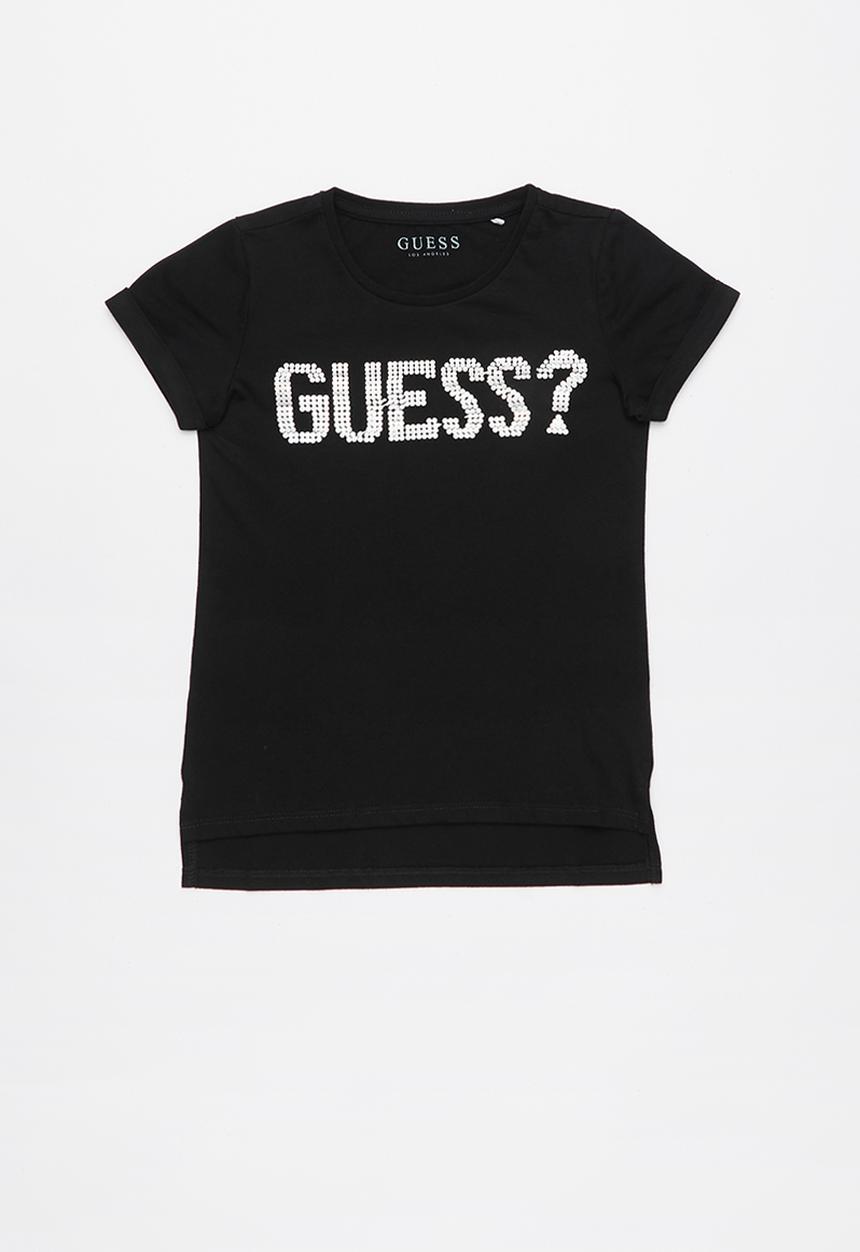 GUESS - Short sleeve guess ombre bling tee - black