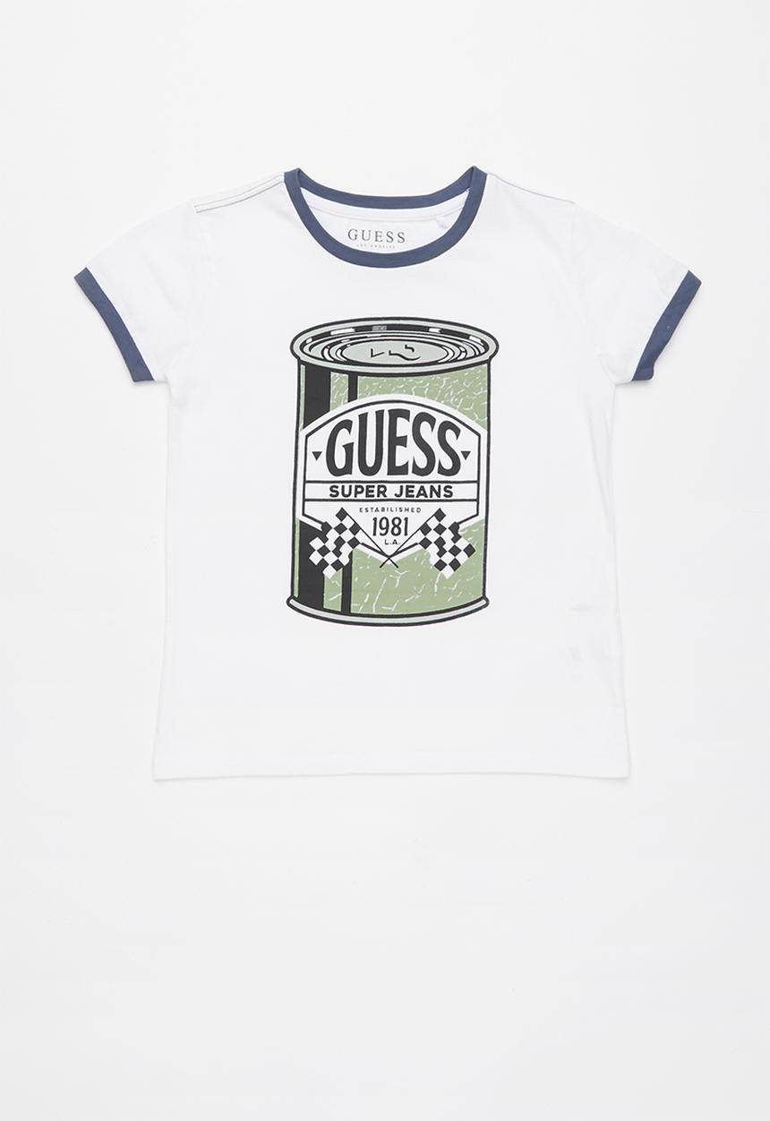 GUESS - Short sleeve guess can tee - white