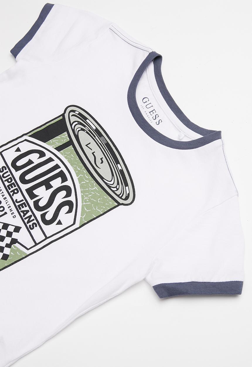 GUESS - Short sleeve guess can tee - white