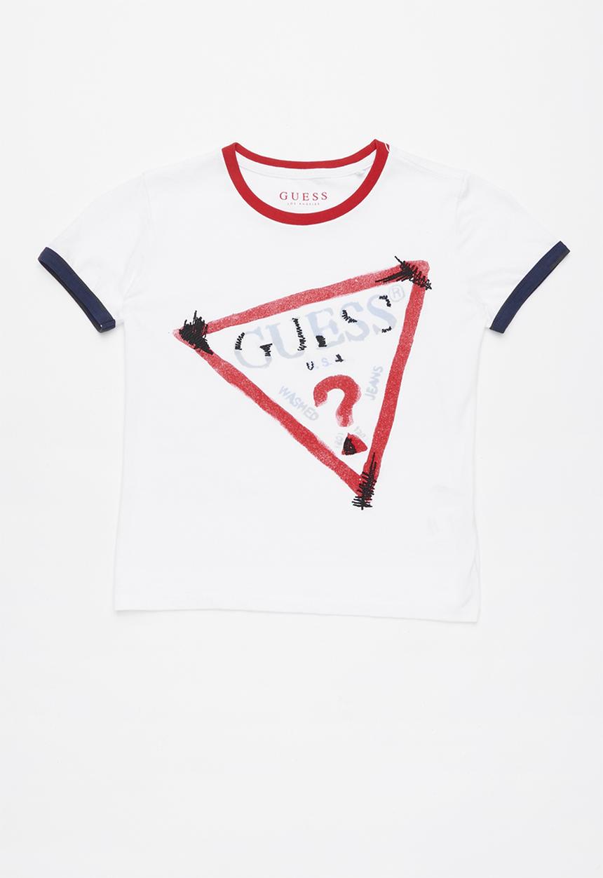 GUESS - Short sleeve guess embroided tee - white