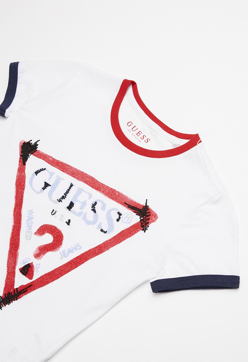 GUESS - Short sleeve guess embroided tee - white