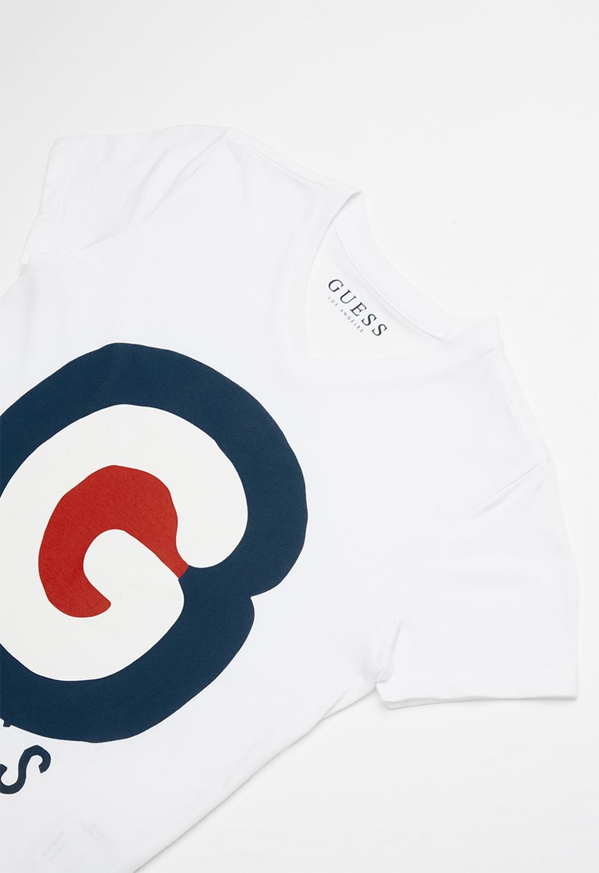 GUESS - Short sleeve retro tee - white