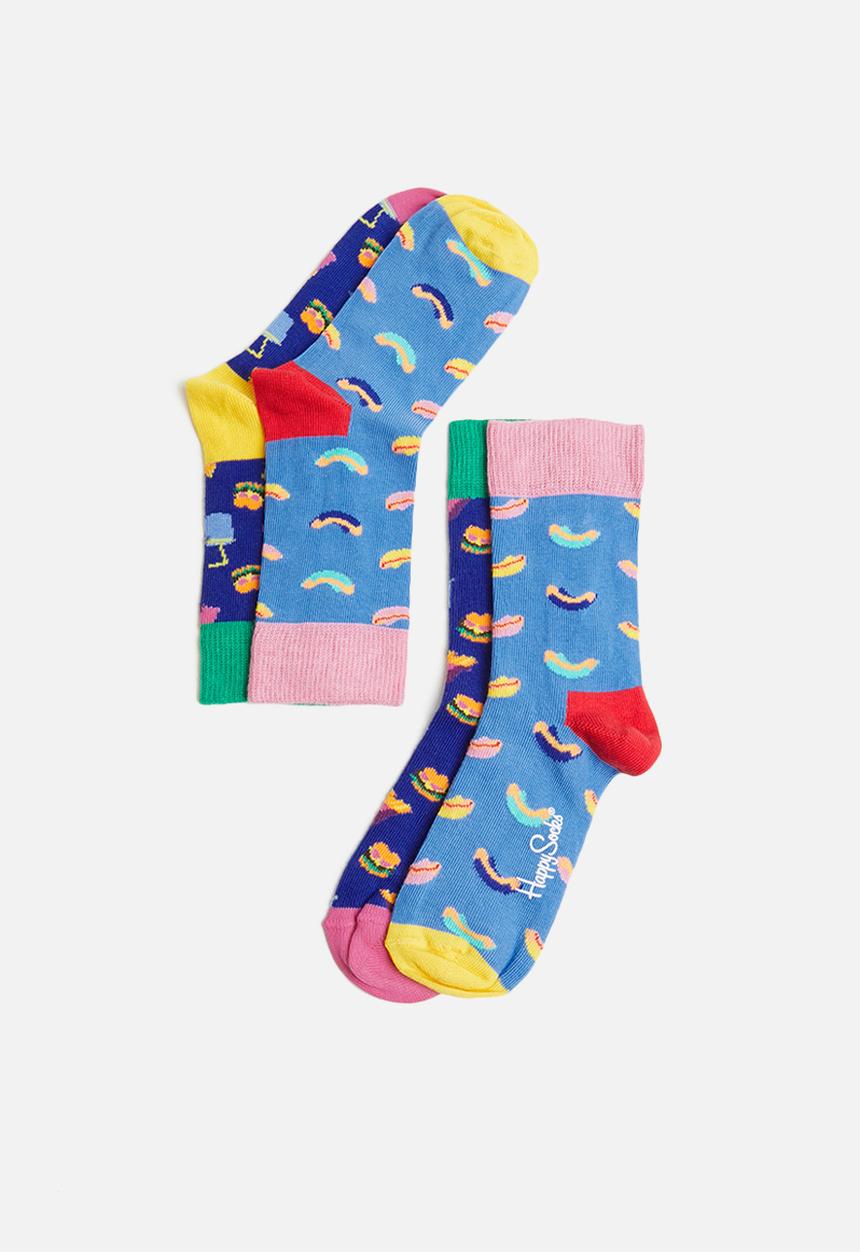 Happy Socks - 2-pack hamburger socks - multi
