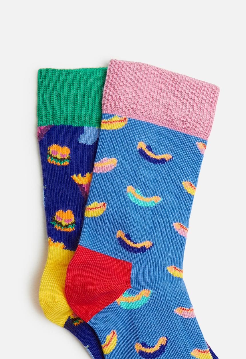 Happy Socks - 2-pack hamburger socks - multi