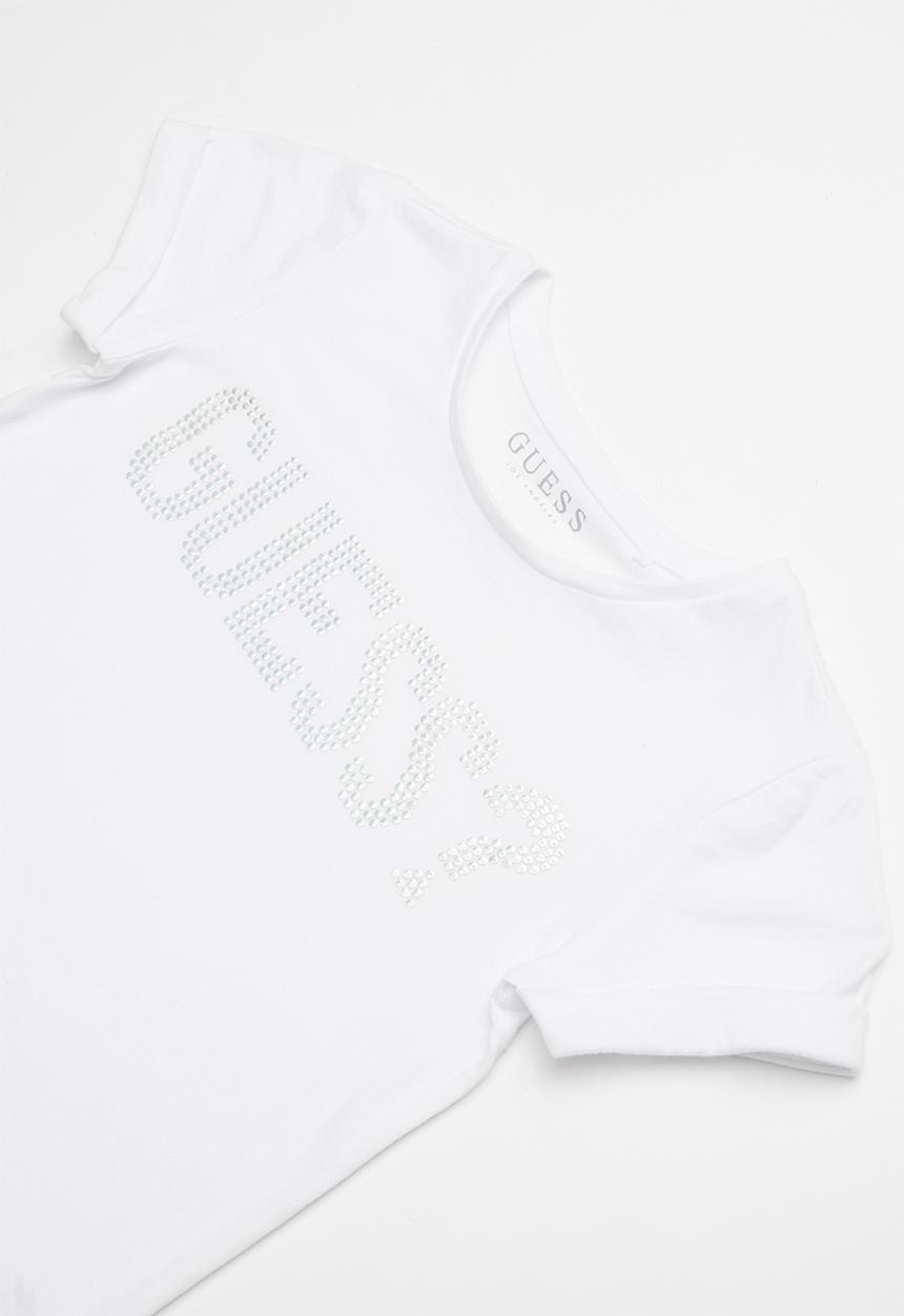 GUESS - Short sleeve guess ombre bling tee - white