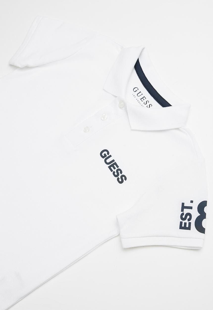 GUESS - Short sleeve guess basic polo - white