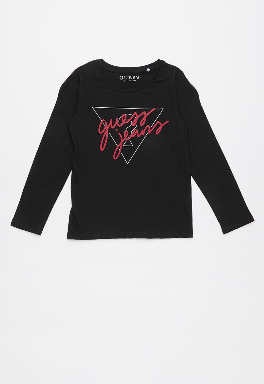 GUESS - Long sleeve tri originals tee - black