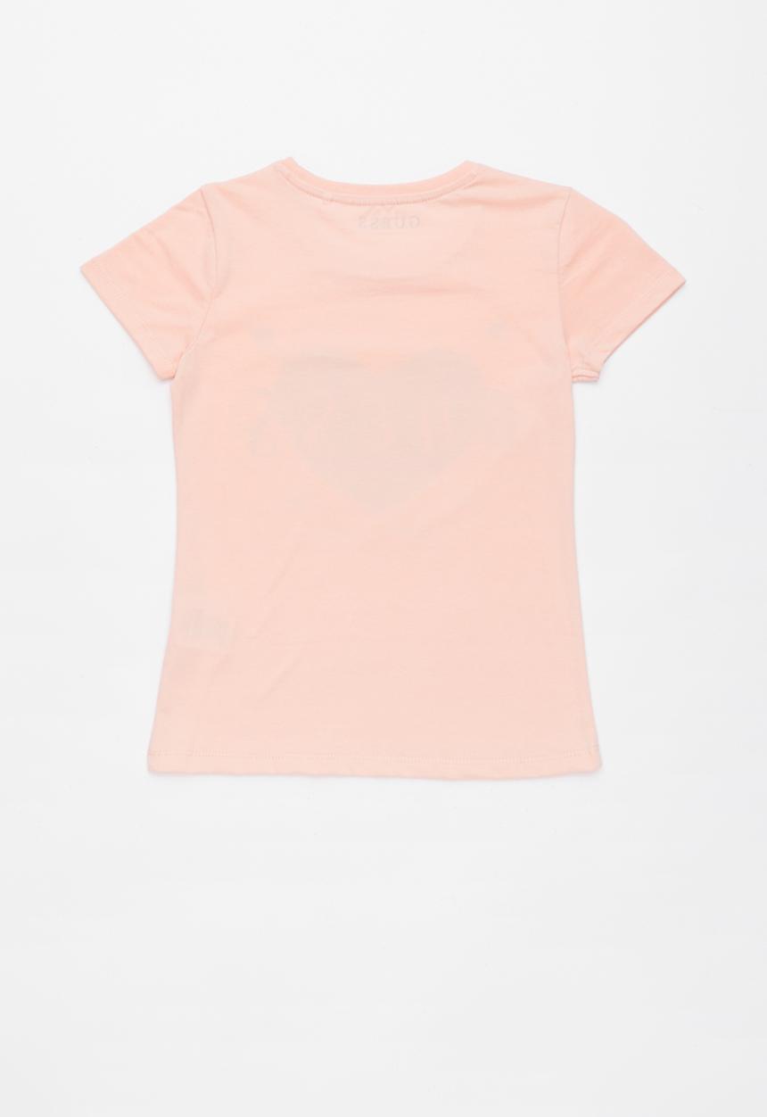 GUESS - Teens short sleeve guess heart arrows tee - peach