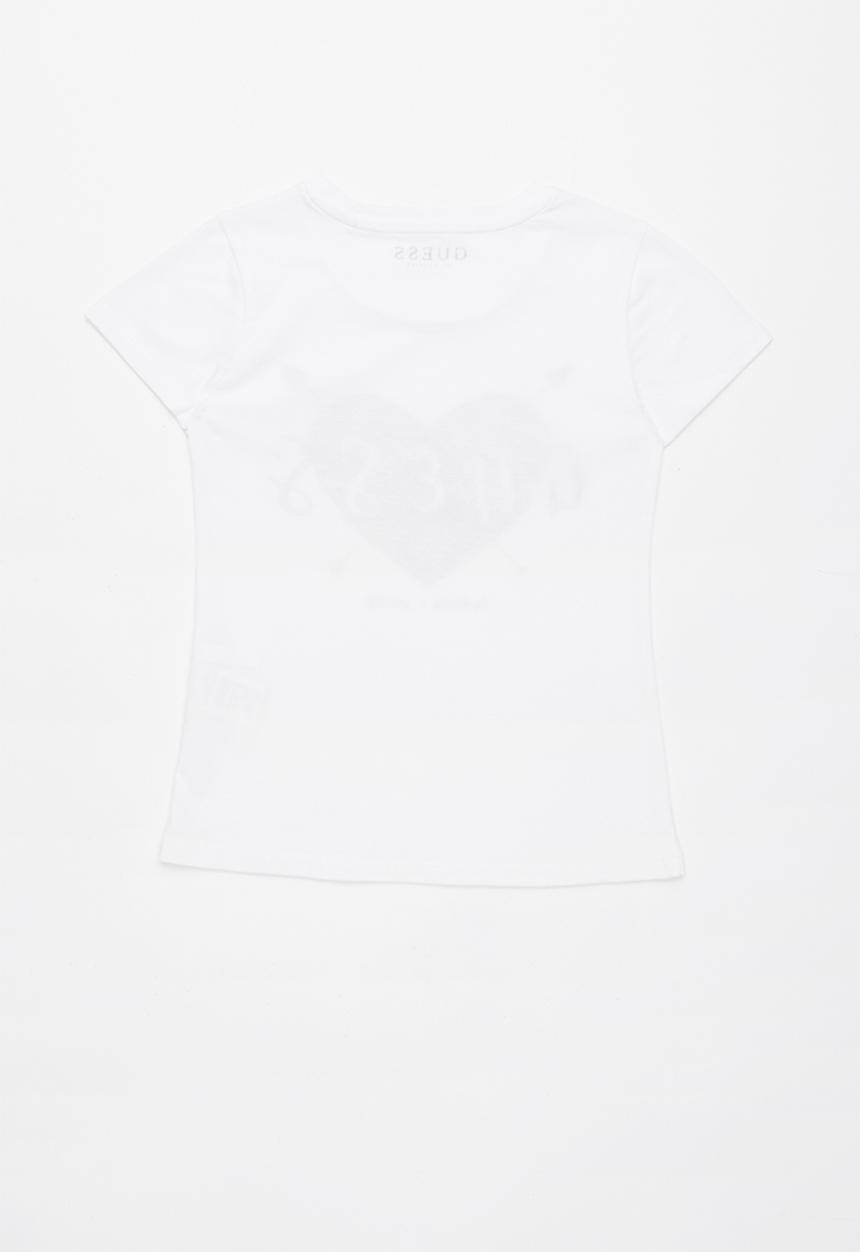 GUESS - Teens short sleeve guess heart arrows tee - white