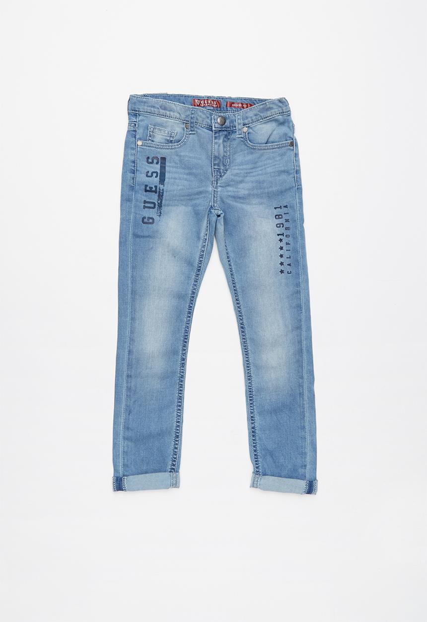 GUESS - Boys roll up skinny jeans - blue