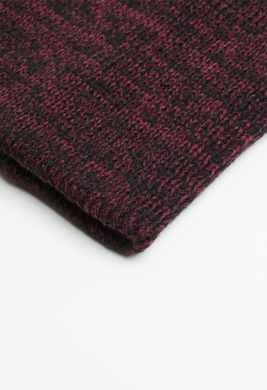 Superbalist - Double ply beanie - burgundy & black