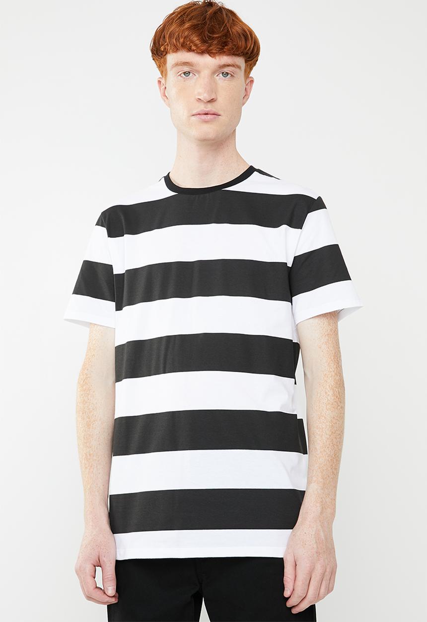 Superbalist - Wide stripe tee - black & white