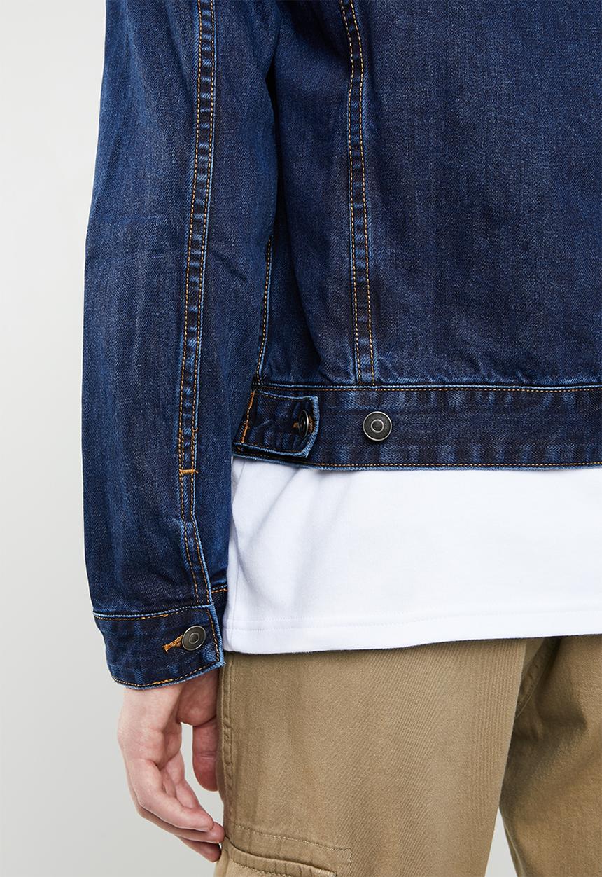 Superbalist - San Fran denim trucker jacket - dark wash blue