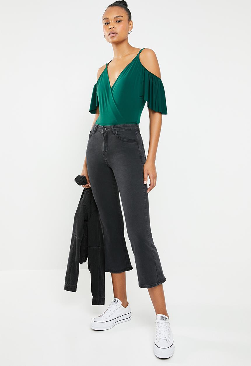 New Look - Draped wrap bodysuit - green