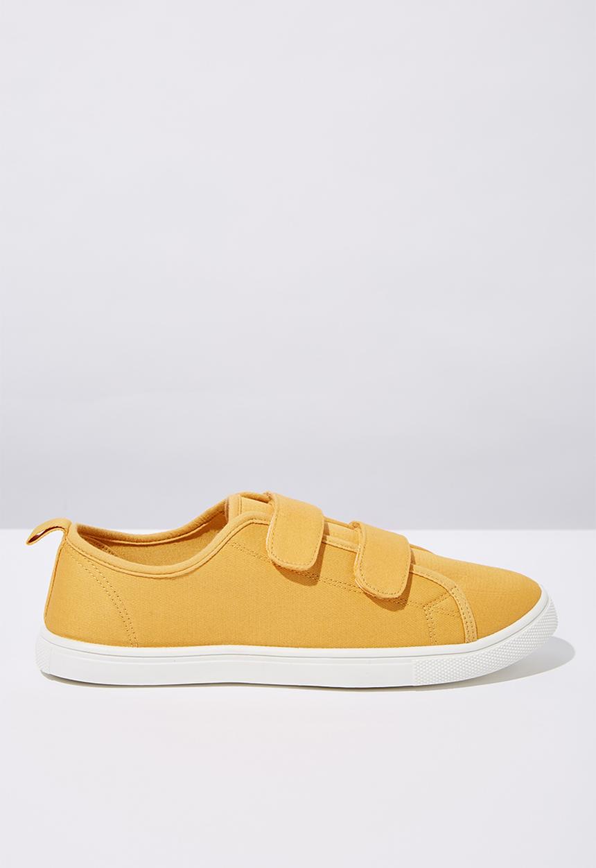 Cotton On - Canvas double strap plimsoll - yellow