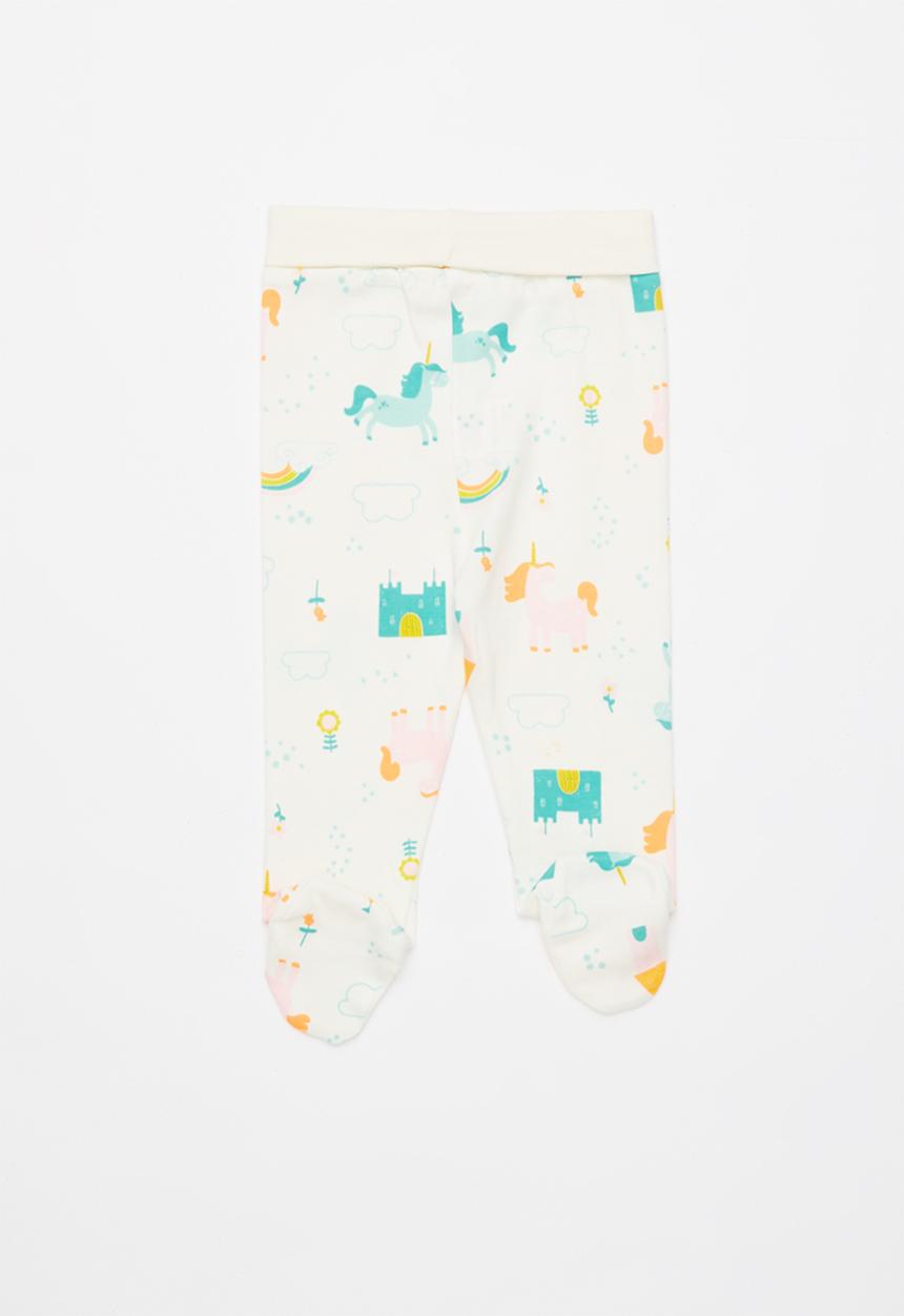 Baby Corner - Unicorn 2 pack footed legging - multi-colour