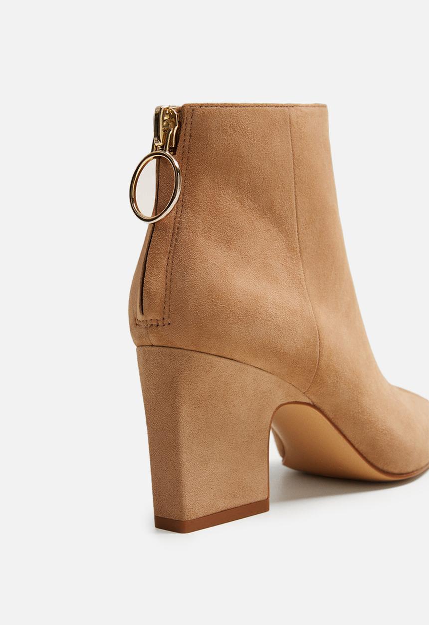 MANGO - Tilde 1 leather ankle boot - tan