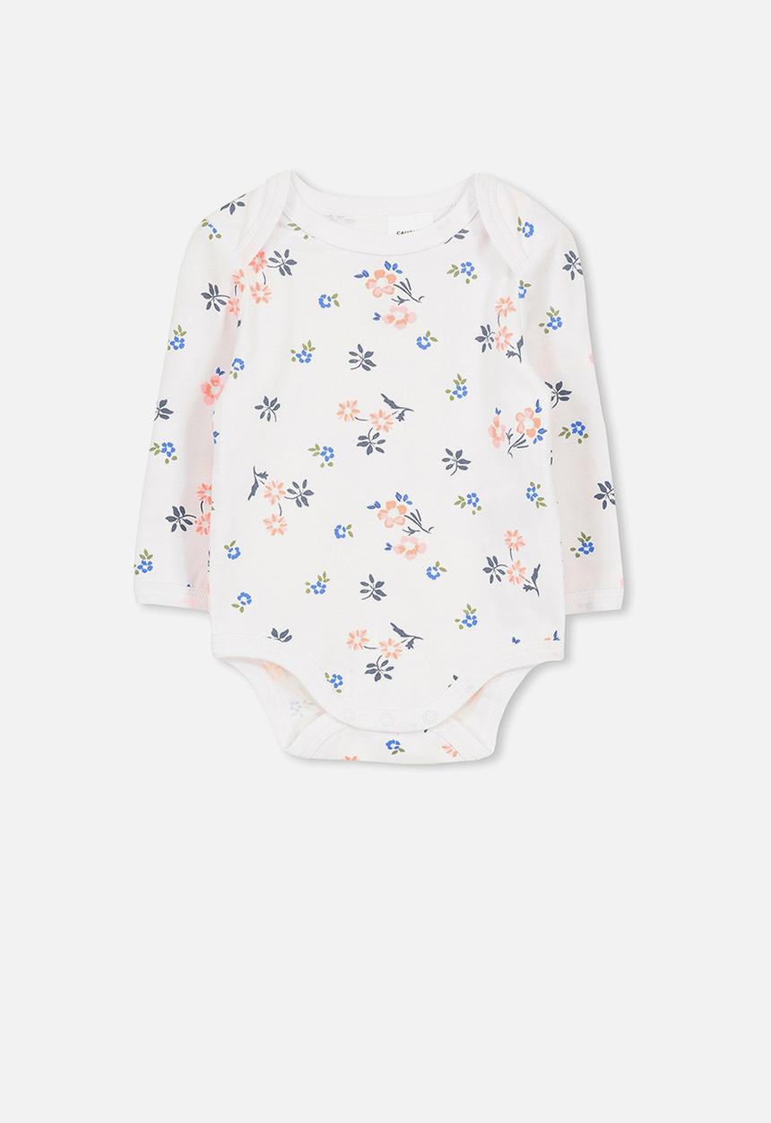 Cotton On - Mini long sleeve bubby - white