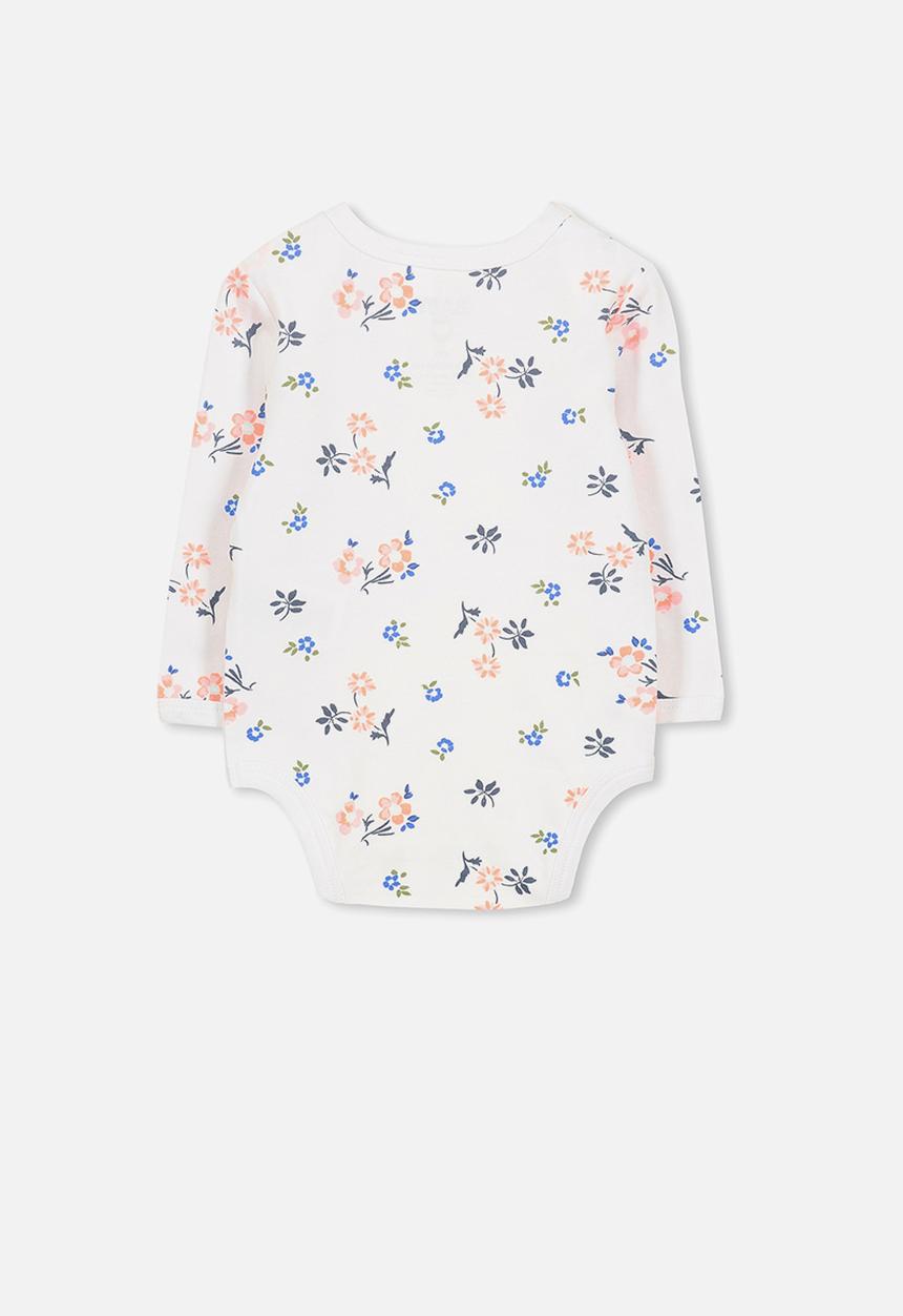 Cotton On - Mini long sleeve bubby - white