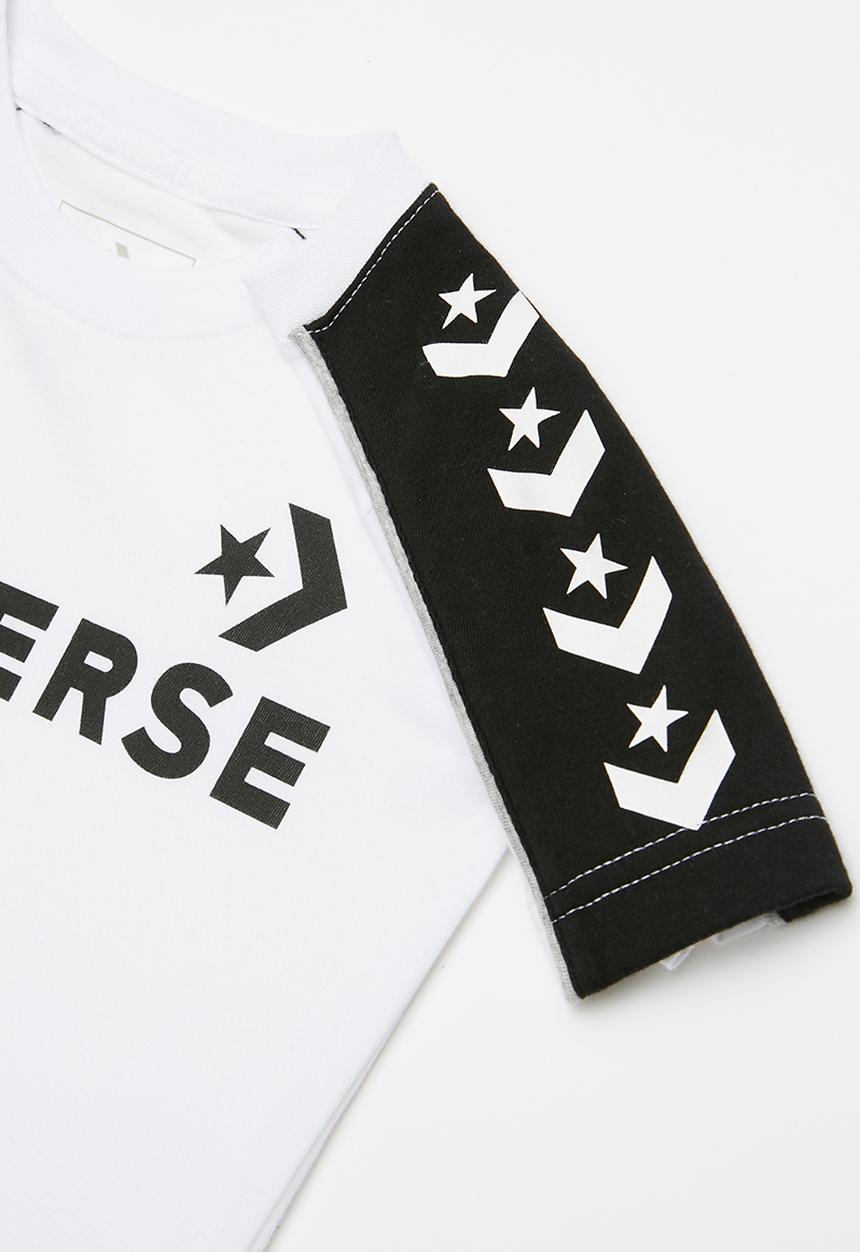 Converse - Short sleeve track tee - white