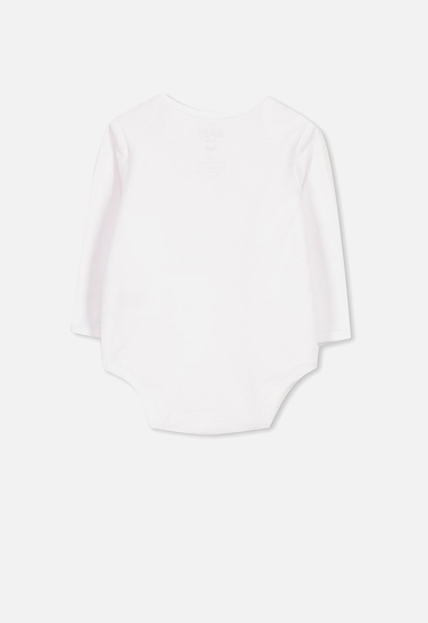 Cotton On - Mini long sleeve bubby - white