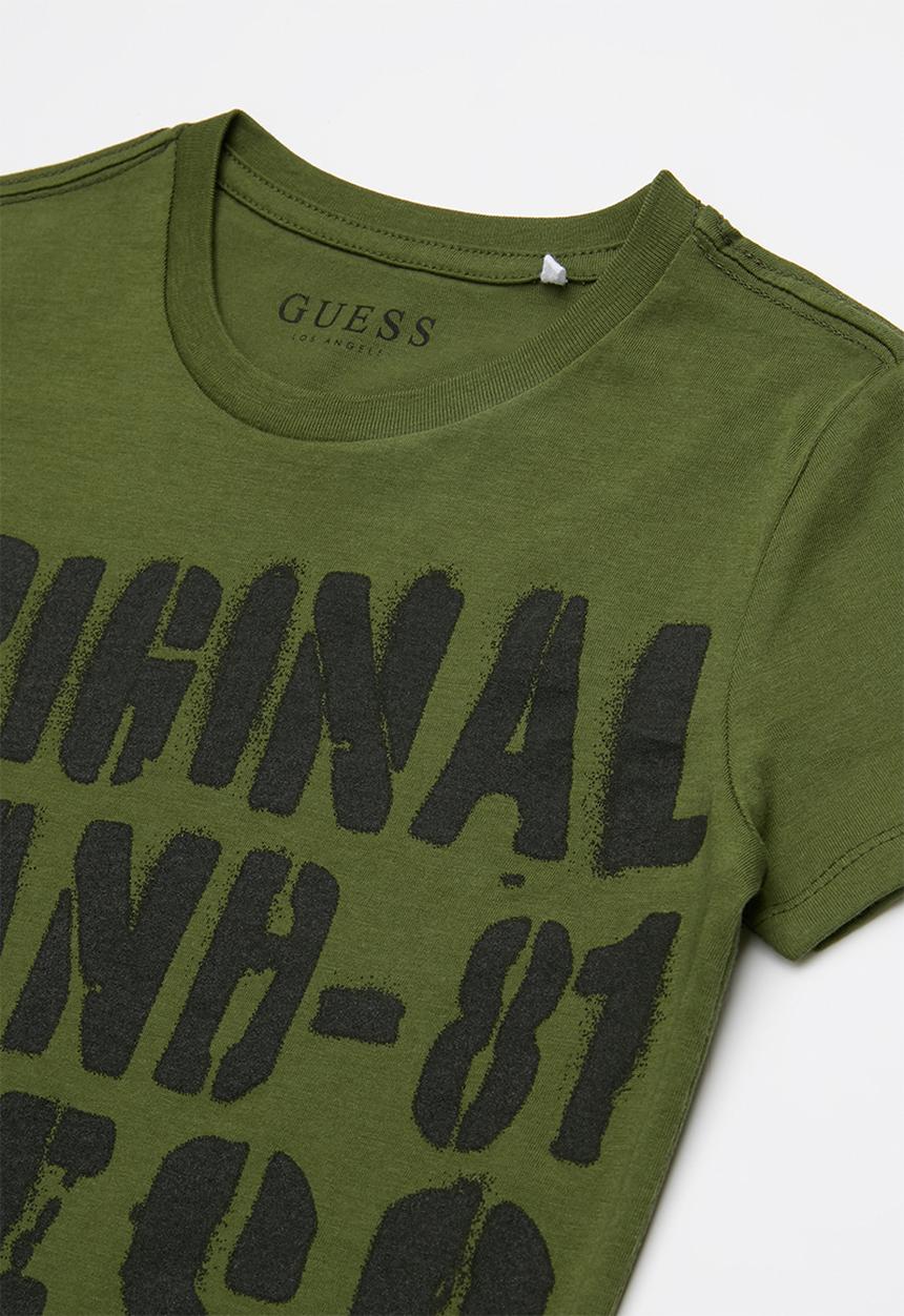 GUESS - Origanal brand tee -olive