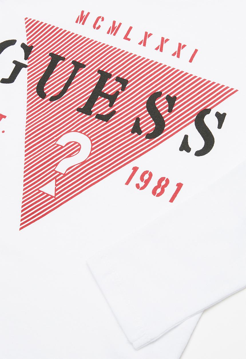 GUESS - Long sleeve guess? tee - white