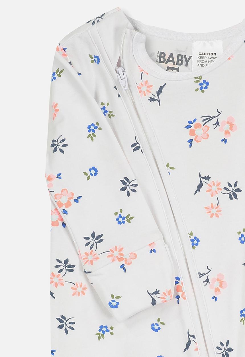 Cotton On - Mini zip through romper - white