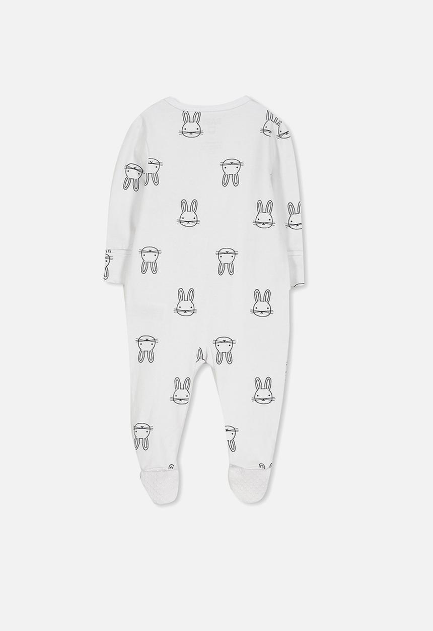 Cotton On - Mini zip through romper - white