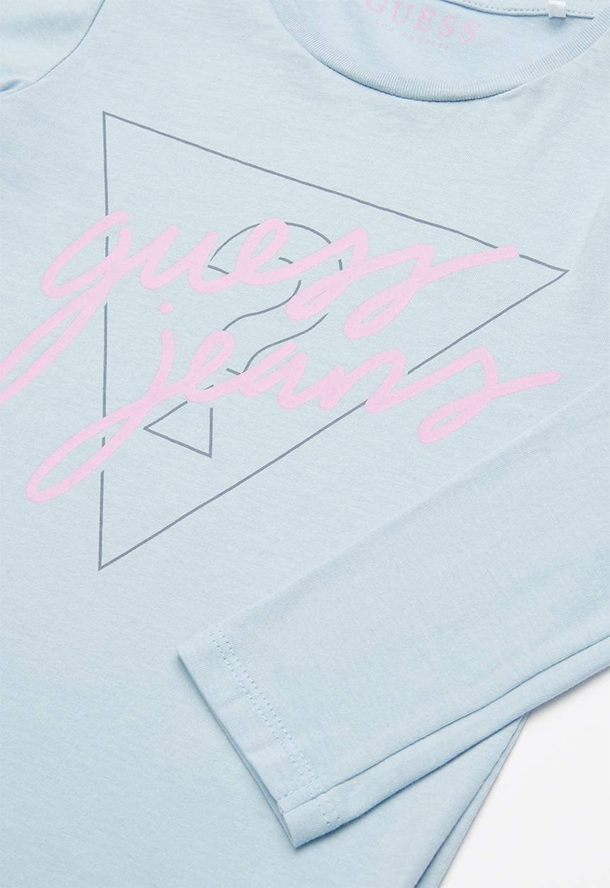 GUESS - Long sleeve tri originals tee  - blue