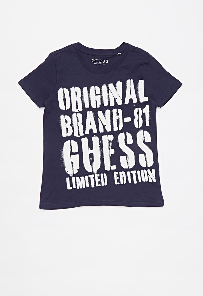 GUESS - Origanal brand tee - blue