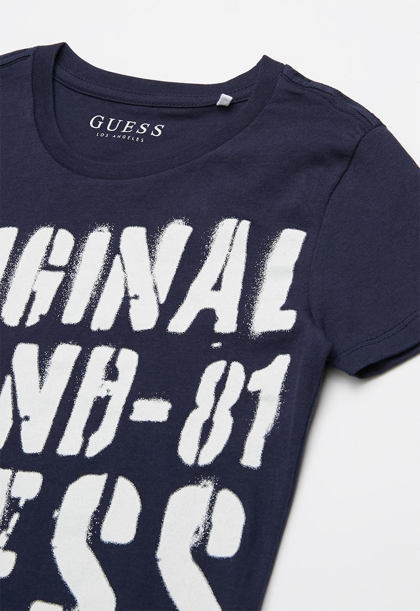 GUESS - Origanal brand tee - blue