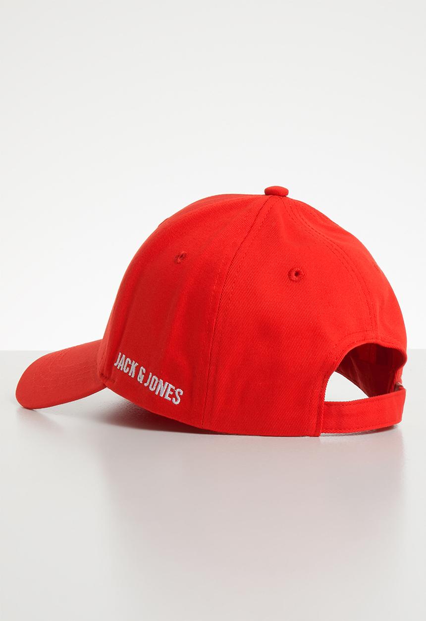 Jack & Jones - Basic logo baseball cap - red