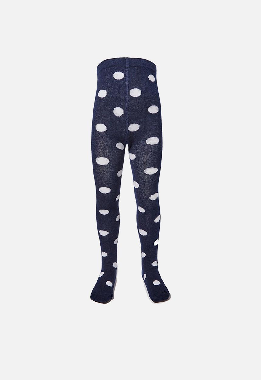 Cotton On - Tilly big spot tights - navy 