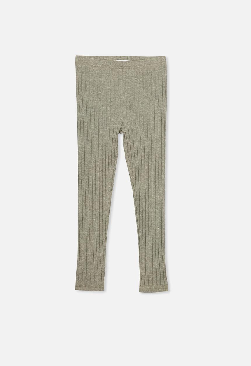 Cotton On - Huggie chunky rib tights - khaki