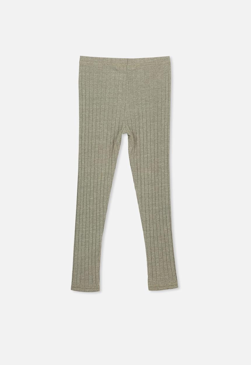 Cotton On - Huggie chunky rib tights - khaki