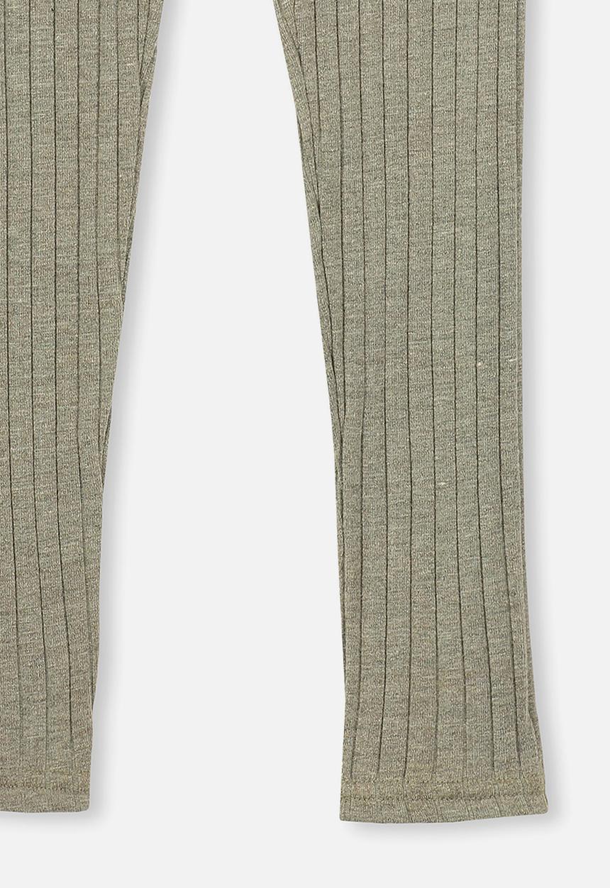 Cotton On - Huggie chunky rib tights - khaki