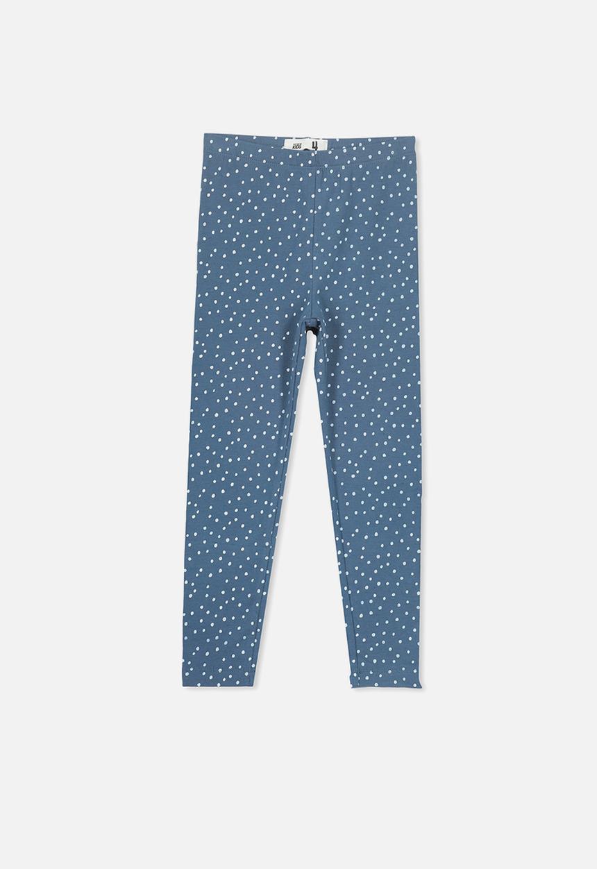 Cotton On - Huggie irregular spot tights - blue & white