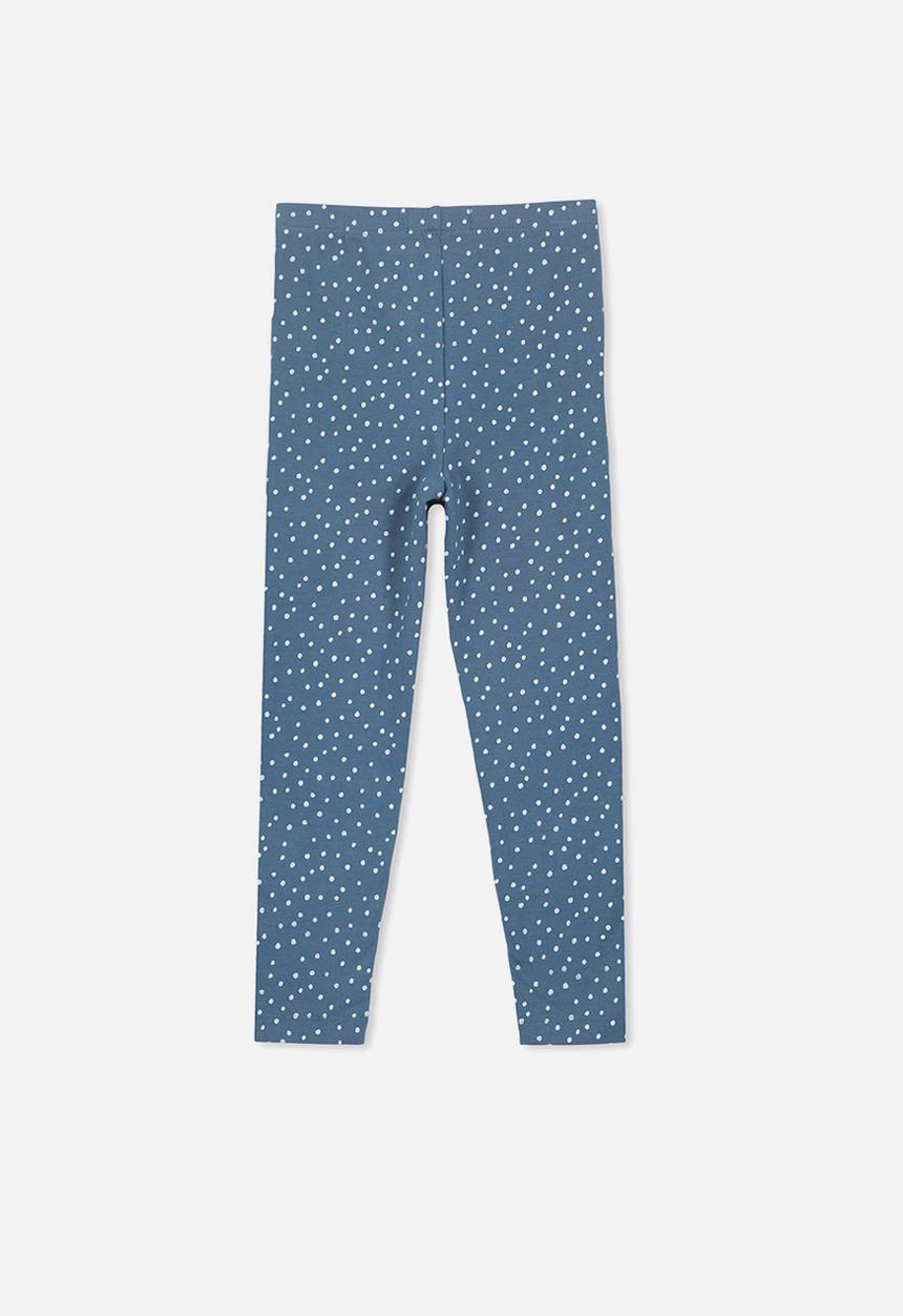 Cotton On - Huggie irregular spot tights - blue & white