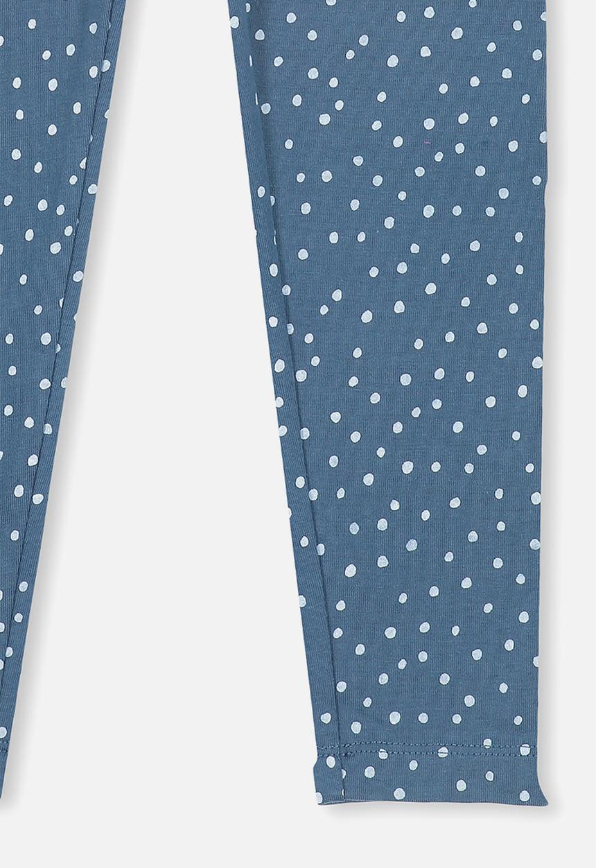 Cotton On - Huggie irregular spot tights - blue & white