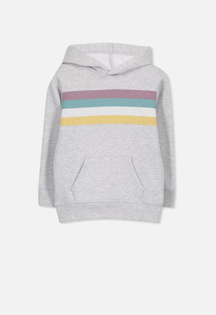 Cotton On - Liam striped hoodie - grey